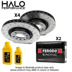 BMW M135i M140i Front 2-Piece High Carbon C-Hook Grooved Discs